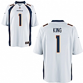 Nike Men & Women & Youth Broncos 1 Marquette King White Team Color Game Jersey,baseball caps,new era cap wholesale,wholesale hats